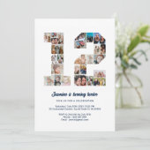 第12誕生日第12カスタム号写真コラージュ 招待状 (スタンド正面)