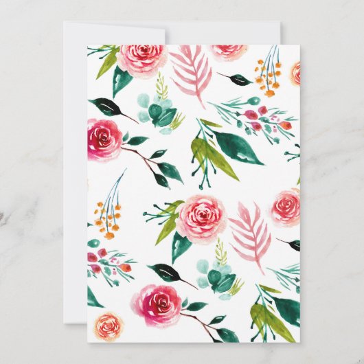 第12誕生日金箔バルーンフローラ 招待状 (裏面)