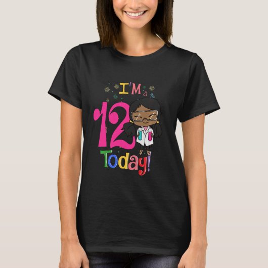 第12誕生日黒人女性科学研究者幹樹 Tシャツ (正面)