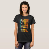第12誕生日2010年素晴らし10月以来12年 Tシャツ (正面フル)