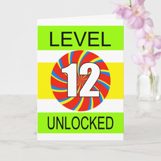 第12誕生日Computer Gamer カード (蘭)