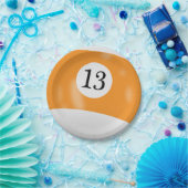 第13ビリヤード球 ペーパープレート (パーティー)