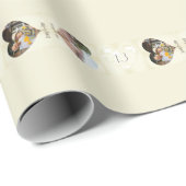 第13レースに似た2枚の写真ハート枠 ラッピングペーパー (ロールコーナー)