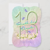 第13回バースデーパーティバタフライガーデン招待状 招待状 (正面)