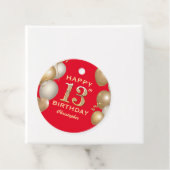 第13回バースデーパーティードレッド&金ゴールドバルーン フェイバータグ (インサイチュ)