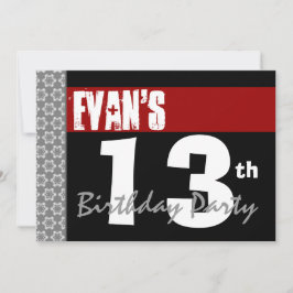 第13回生誕祭モダンパーティー赤黒白2C 招待状