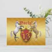 第13回誕生日パーティーへの招待（紋章つき） 招待状 (スタンド正面)