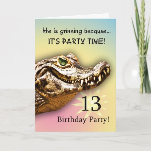 第13回誕生日パーティー招待状 招待状 (正面)
