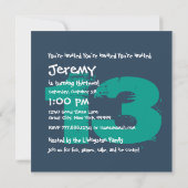 第13回誕生日パーティー13歳グランジZ13A 招待状 (裏面)