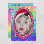 第13回誕生日パーティー 招待状 (正面/裏面)