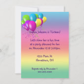 第13回誕生日パーティー 招待状 (裏面)