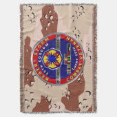 第13回部隊サポート部隊デザートストーム退役軍人 スローブランケット (正面縦)