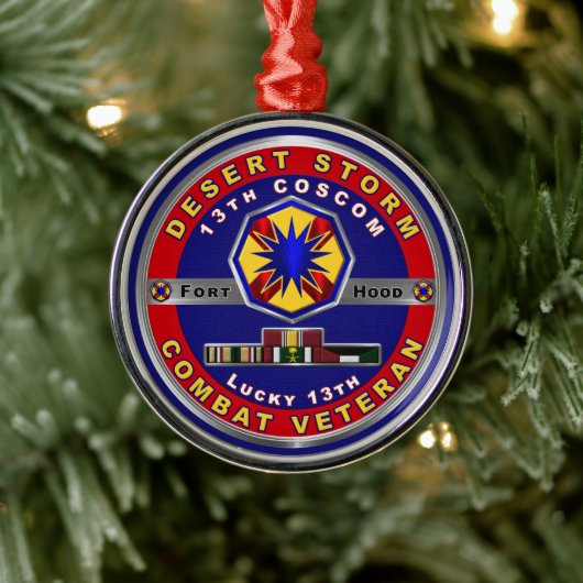 第13回部隊サポート部隊デザートストーム退役軍人 メタルオーナメント (ツリー)