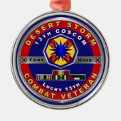 第13回部隊サポート部隊デザートストーム退役軍人 メタルオーナメント (正面)