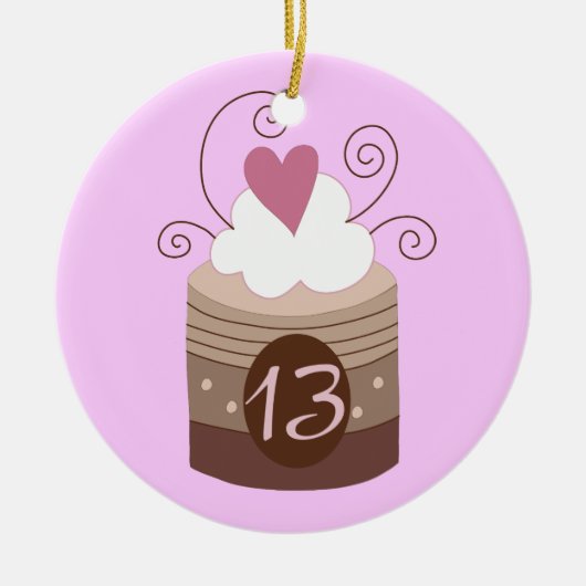 第13彼女のための誕生日プレゼントのアイディア セラミックオーナメント (正面)