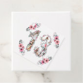 第13期女子誕生日フォトコラージピンクフラワーホワイト フェイバータグ (インサイチュ)