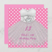第13期誕生パーティーガールズ13 10代の 招待状 (正面/裏面)