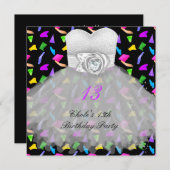 第13期誕生パーティーガールズ13 10代の 招待状 (正面/裏面)