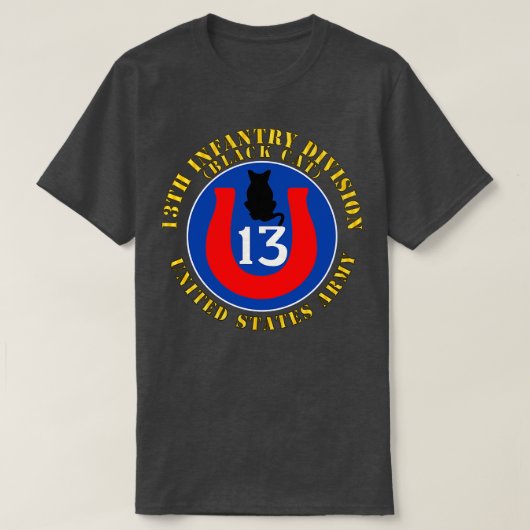 第13歩兵師団 ブラックキャット Tシャツ (デザイン正面)