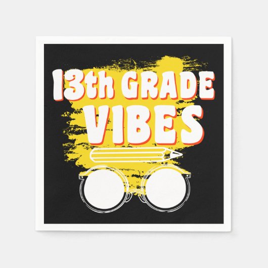 第13級ビーブスシャツ新学期初日 スタンダードカクテルナプキン (正面)