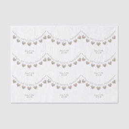 第13結婚記念日のレースのハートのティッシュペーパー 薄葉紙