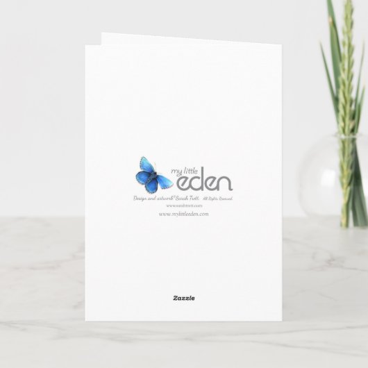 第13結婚記念日の写真カードをひもで締めて下さい カード (裏面)