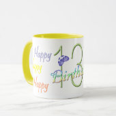 第13誕生日の幸せなマグ マグカップ (正面左)