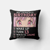 第13誕生日アニメ13歳アニメ10代の クッション (裏面)