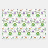 第13誕生日カエルのおもしろい ラッピングペーパーシート (正面3)