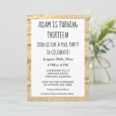 第13誕生日カスタム年令Water抽象芸術2023 招待状 (スタンド正面)