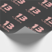 第13誕生日ガースガールガールボーイ公式10代の若者 ラッピングペーパー (角)