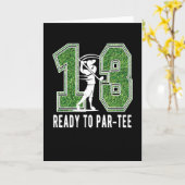 第13誕生日ギフトゴルフ選手13歳の少年 カード (黄色い花)