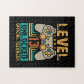 第13誕生日ギフト少年レベル13ロック解除公式 ジグソーパズル (横)