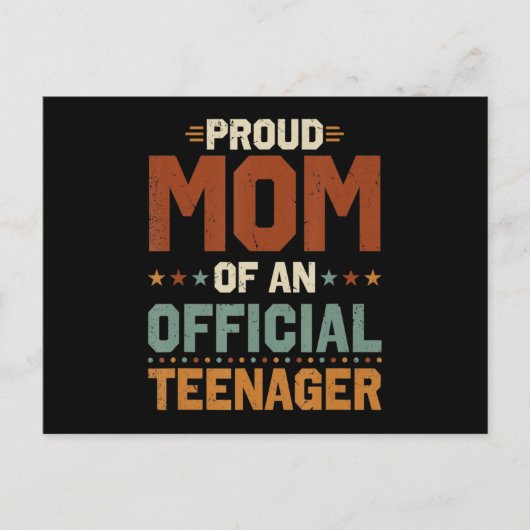 第13誕生日ギフト男の子誇りを持った女の子ママ ポストカード (正面)