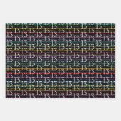 第13誕生日タイポグラフィ ラッピングペーパーシート (正面3)