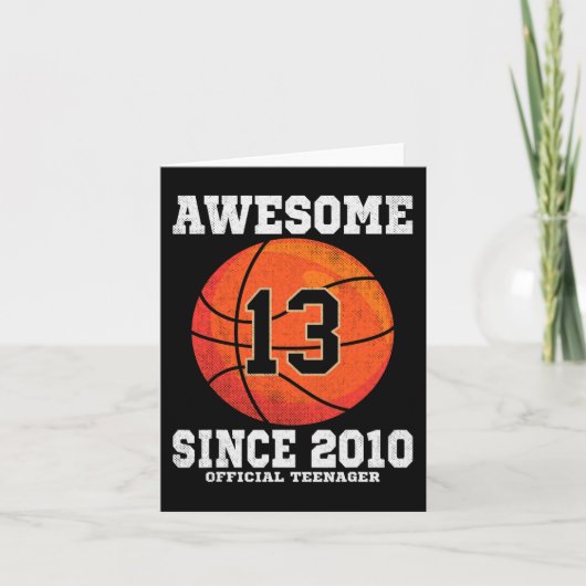 第13誕生日バスケットボールファン13歳公式 カード (正面)