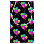 第13誕生日バルーンと紙吹雪小抱き枕 スモールペーパーバッグ (裏面)