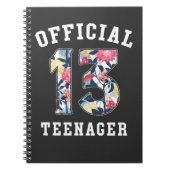 第13誕生日ビューティフルフラワー公式10代の若者 ノートブック (正面)