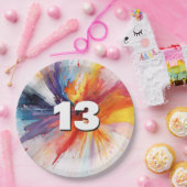 第13誕生日ブラッ絵を描スト ペーパープレート (パーティー)
