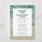 第13誕生日プールパーティーウォーター抽象芸術アートカスタム 招待状 (正面)