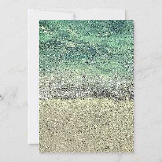 第13誕生日プールパーティーウォーター抽象芸術アートカスタム 招待状 (裏面)