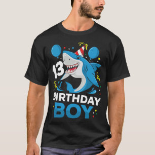 第13誕生日ボーイシャーク海テーマパーティー13年 Tシャツ