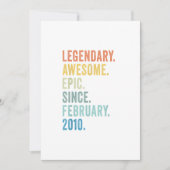 第13誕生日ボーイ伝説的素晴らし叙事詩 招待状 (正面)