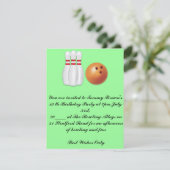 第13誕生日ボーリングパーティの招待状 招待状 (スタンド正面)