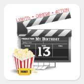 第13誕生日ムービーパーティー スクエアシール (正面)