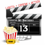 第13誕生日ムービーパーティー フォトスカルプチャー<br><div class="desc">13thハリウッド映画テーマ誕生日パーティーTシャツ、ケーキのトッパー、ケーキプレート、パーティーの好意、カード、あなたの映画をテーマにした誕生日パーティーのためのボタン。13歳の誕生日のプレゼントと映画のクラップボード、ポップコーン、ライト、カメラ、アクションと13歳の人のための13歳のギフトを飾る13歳。</div>