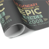 第13誕生日レジェンダリー2008公式10代の若者 ラッピングペーパー (ロールコーナー)