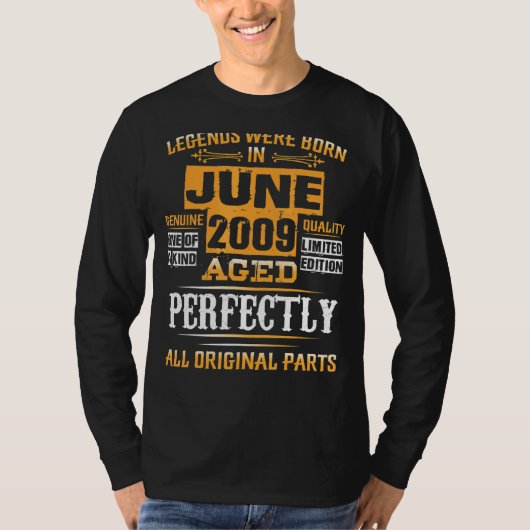 第13誕生日レジェンド生まれ2009年6月13年 Tシャツ (正面)