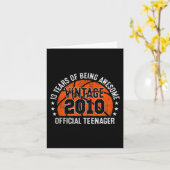第13誕生日ヴィンテージ2010公式10代の若者13 Y カード (黄色い花)