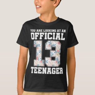 第13誕生日公式10代の若者ガール Tシャツ